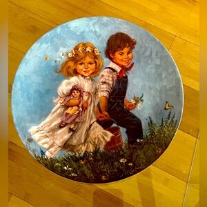 1986 "Jack and Jill" Collector Plate Mother Goose Series by John McCelland.